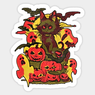 HALLOWEEN - CAT, BATS, GHOSTS & PUMPKINS - POP STYLE Sticker